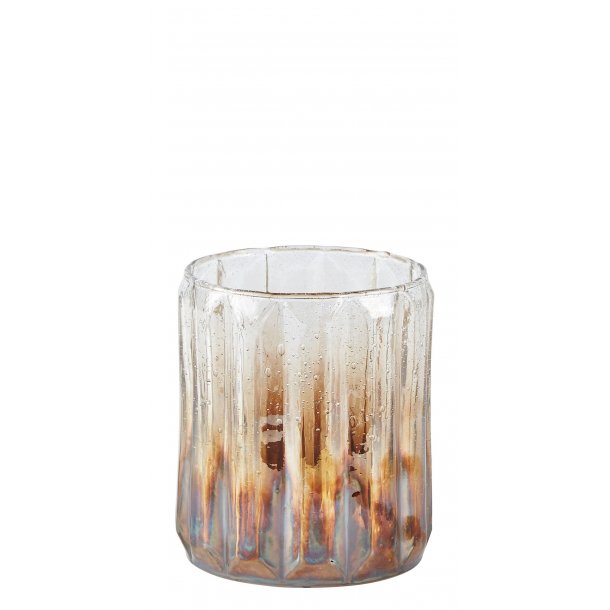 Villa Collection Cylinder Vase, Brun Dia. 10 cm, H 13 cm