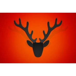 Radius Deer Trophäe Mini Knage Sort