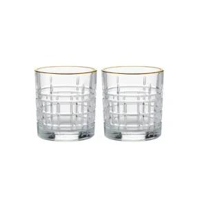 Ravenhead Mixer Glass With Gold Rim - 2 pcs 32 cl