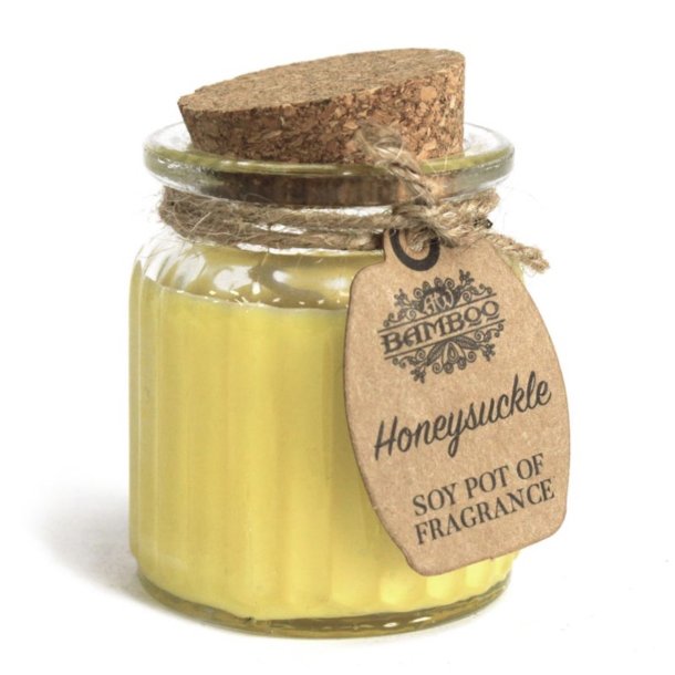 Sojalys i Krukke med Duft - Honeysuckle (60g)