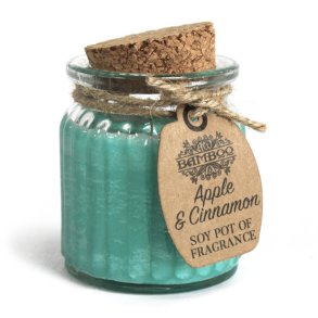 Sojalys i Krukke med Duft - Apple & Cinnamon (60g)