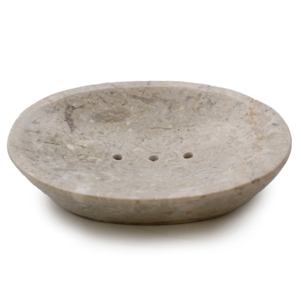 AW Klassisk Oval S�besk�l I Cremefarvet Marmor