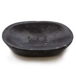 AW Klassisk Oval S�besk�l I Sort Marmor