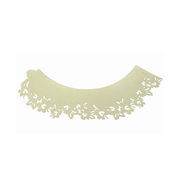 PME Cupcake Wrappers Blomster Ivory
