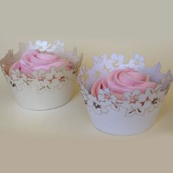 PME Cupcake Wrappers Blomster Ivory