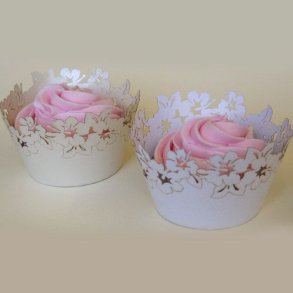 PME Cupcake Wrappers Blomster Ivory