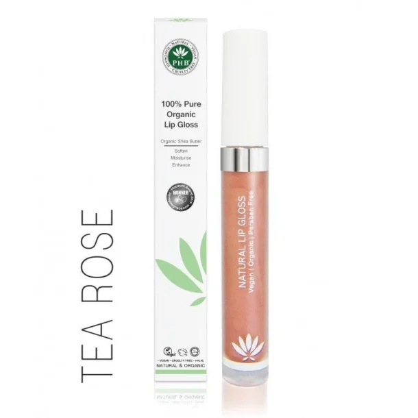 PHB Ethical Beauty - �kologisk Lip Gloss Tea Rose
