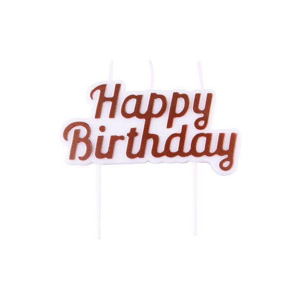 PME Fdselsdagslys Topper - Happy Birthday Gold