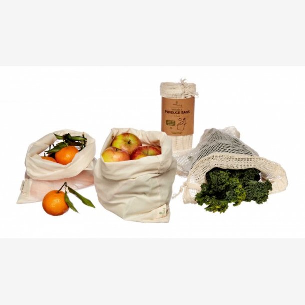 Ecoliving Opbevaringspose til Gr�ntsager i Jute 3 Pak