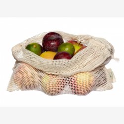 Ecoliving Opbevaringspose til Gr�ntsager i Jute 3 Pak