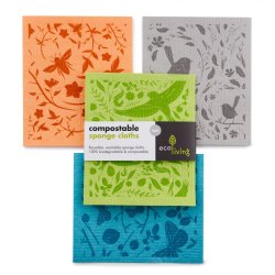 Ecoliving  Komposterbare Reng�ringsklude - Botanisk Have