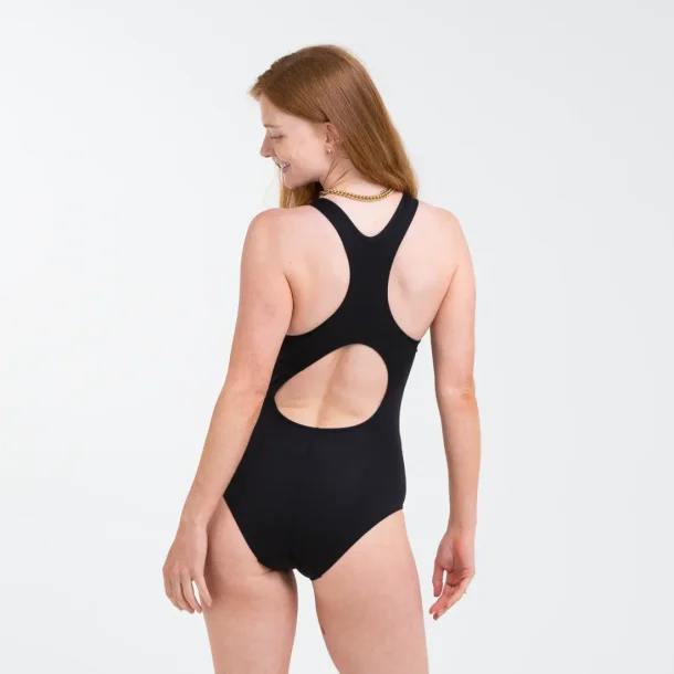 WUKA Racerback  Menstruationsbadedragt Medium Flow - Sort