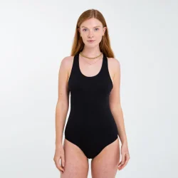WUKA Racerback  Menstruationsbadedragt Medium Flow - Sort