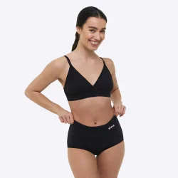 WUKA Menstruationsboxer Shorts - Seamless Brief - Heavy Flow - Sort