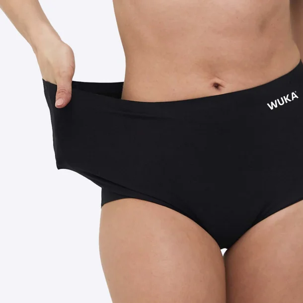 WUKA Menstruationsboxer Shorts - Seamless Brief - Heavy Flow - Sort