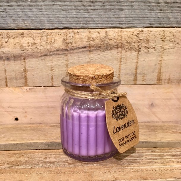 Sojalys i Krukke med Duft - Lavendel (60g)