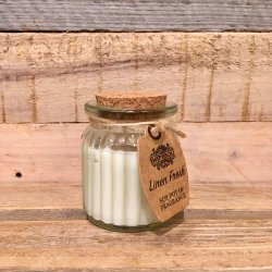 Sojalys i Krukke med Duft - Linen Fresh (60g)