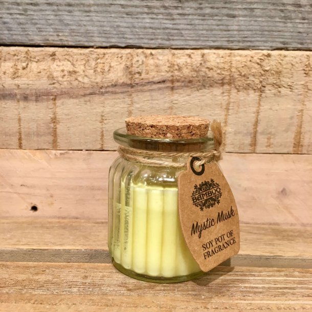 Sojalys i Krukke med Duft - Mystic Musk (60g)
