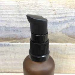 Amber Glasflaske Frosted med Pumpe (50 ml)