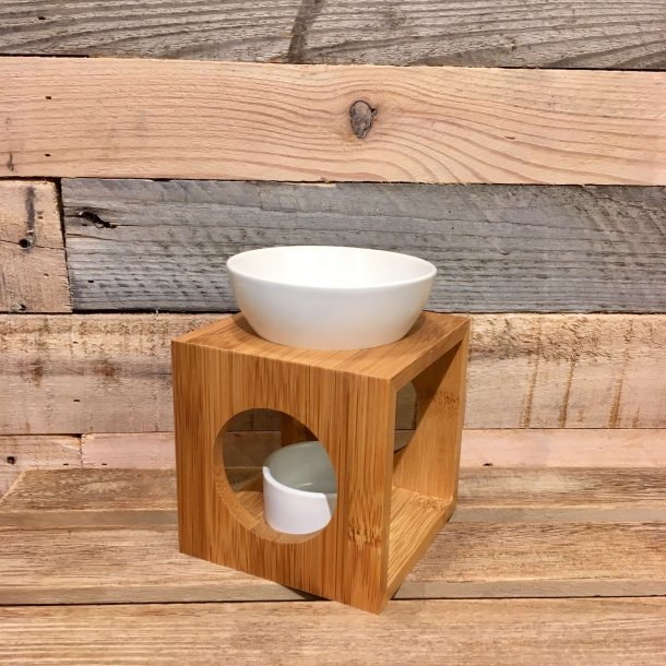 Oliebr�nder Bambus &amp; Hvid Keramik