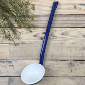 seske Lille i Emalje - Hvid / Bl