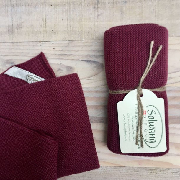Solwang - Hndklde i kologisk Bomuld - Bordeaux (1 stk)