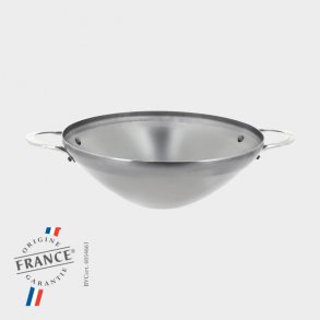 De Buyer Wok Pande Mineral B Med 2 Hndtag - 28 cm