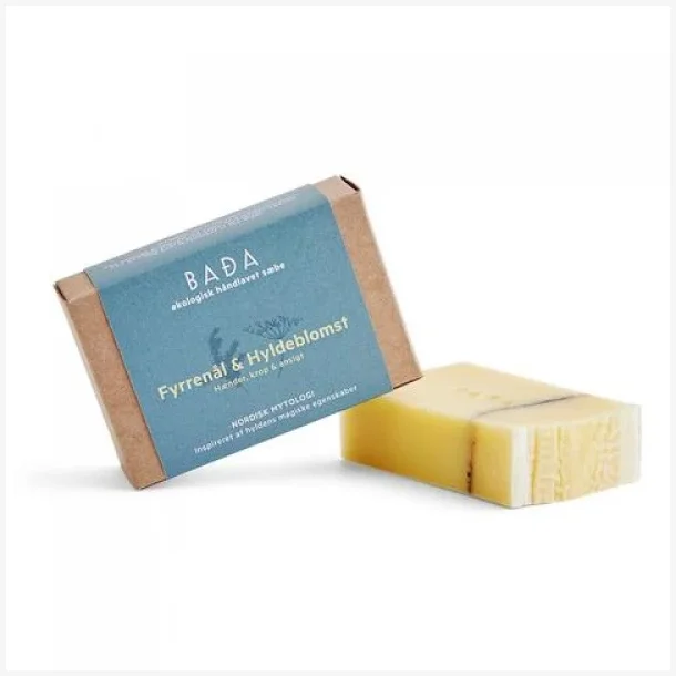 Bada - �kologisk S�bebar til Ansigt/H�nder/Krop med Fyrren�l &amp; Hyldeblomst (100 g)