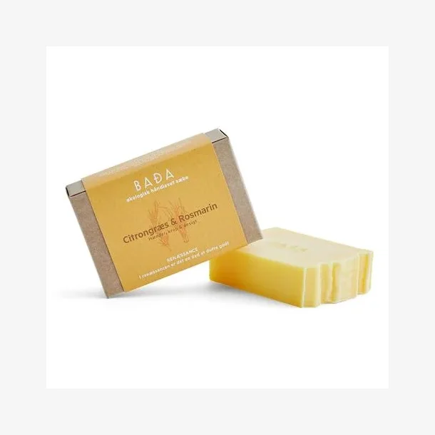 Bada - �kologisk S�bebar til Ansigt/H�nder/Krop med Citrongr�s &amp; Rosmarin (100 g)