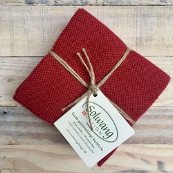 Solwang - Karklude i kologisk Bomuld - Rd (3 stk)