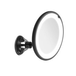 Gillian Jones Black Mirror with Powerful LED light H 20 - D 17 cm