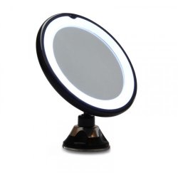 Gillian Jones Black Mirror with Powerful LED light H 20 - D 17 cm