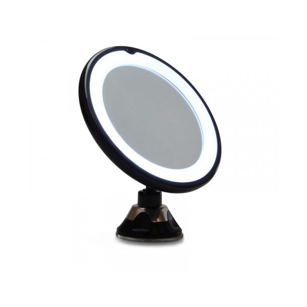 Gillian Jones Black Mirror with Powerful LED light H 20 - D 17 cm
