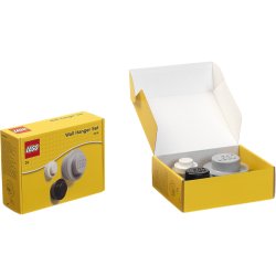 Lego Wall Hanger Av 3 Delar - Vitt, Svart och Grtt