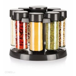 Tescoma Krydderi Glas I Roterende Stand 8 Stk, Antracit Season