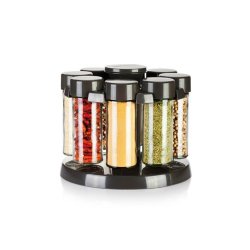 Tescoma Krydderi Glas I Roterende Stand 8 Stk, Antracit Season