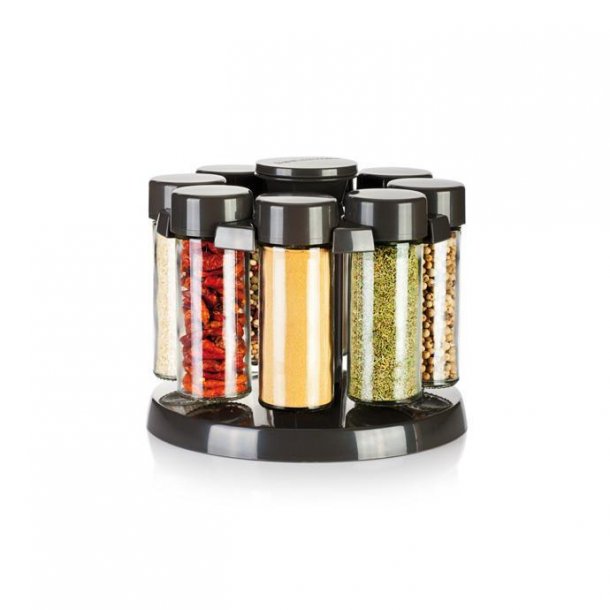 Tescoma Spice Glass Roterande Stand 8 Avsnitt, Antracit Season