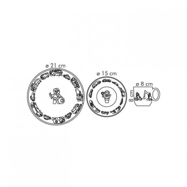 Tescoma Barnpassning Set Med Bilar, Tre Avsnitt Bambini