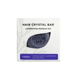 Lundegaardens Hair Crystal Shampoo &amp; Balsambar - VIOLET - Silver shampoo - Til blond / slv farvet hr - Pro Vitamin B5