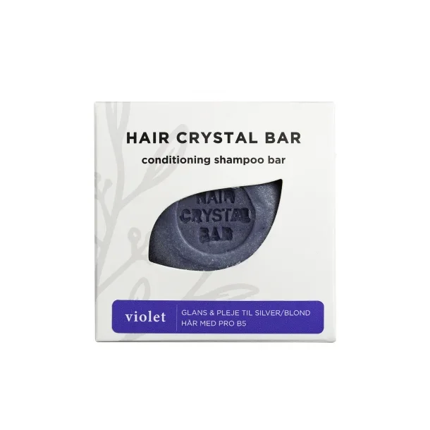 Lundegaardens Hair Crystal Shampoo &amp; Balsambar - VIOLET - Silver shampoo - Til blond / slv farvet hr - Pro Vitamin B5
