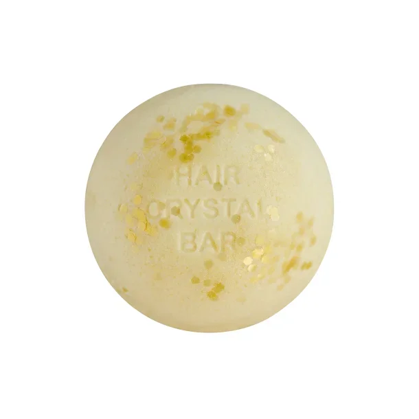 Lundegaardens Hair Crystal Shampoo &amp; Balsambar - Shampoo bar - GOLD - med Bio glitter &amp; Pro vitamin b5 - alle hrtyper