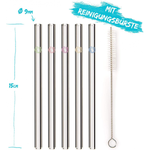 Chinchilla st med 5 Glassugerr 15cm Samt Rensebrste