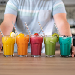 Chinchilla st med 5 Glassugerr 15cm Samt Rensebrste