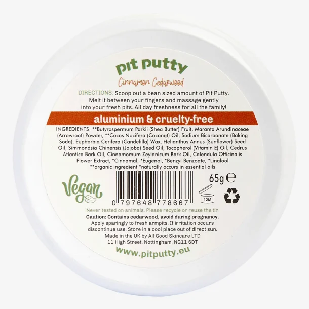 Pit Putty Deodorant Kanel og Cedertr� 68G