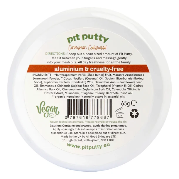 Pit Putty Deodorant Kanel og Cedertr 68G