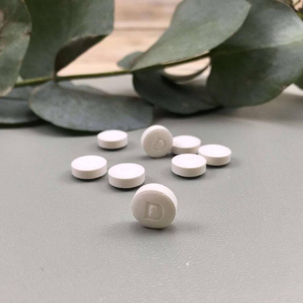 Denttabs - Tandpastapiller med Fluor (pris pr. gram)