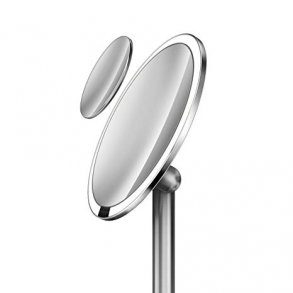 Simplehuman Sensor Spejl Pro 5X + 10X Forstørrelse, Wifi 20 Cm Genopladeligt, Børstet Rustfrit Stål