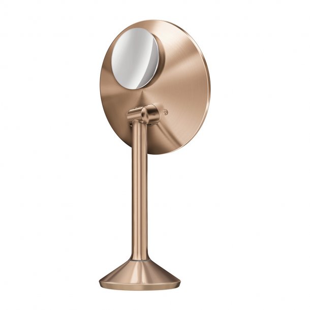 Simplehuman Sensor Spejl Pro 5X + 10X Forstrrelse, Wifi 20 Cm Genopladeligt, Roseguld Rustfrit Stl