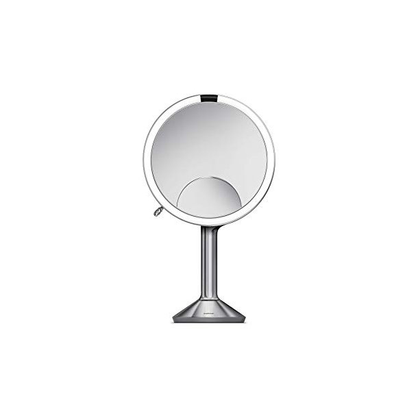 Simplehuman Sensor Spejl Med Touch-Control Lysstyrke 1X / 5X / 10X Forstrrelse 20 Cm Genopladeligt, Brstet Rustfrit Stl