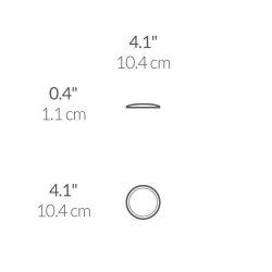 Simplehuman Sensorspejl Kompakt 3X Forstrrelse, Taske Inkluderet 10 Cm Genopladeligt, Brstet Rustfrit Stl